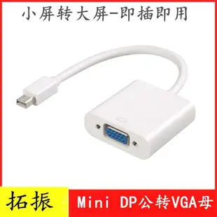 mini dp轉vga傳輸轉換器適用于蘋果mac手提電腦連接投影儀轉接線