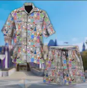 Mickey Mouse Epcot Magic Kingdom Symbol World 3D HAWAII SHIRT Best Price
