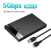 USB 3.0 Type C 2.5" External HDD SSD Enclosure Hard Drive Case SATA 3.0 UASP
