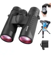 Adasion 12X42 HD Binoculars for Adults w/Universal Phone Adapter-High Power-NEW