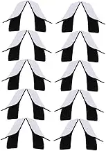 GAXIRE 20pcs Heavy Duty Hook and Loop Tape Self Adhesive Interlocking Fastener Strips for DIY Crafts Heat Resistant Nylon Efficient Self Adhesion Simple Application