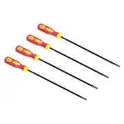 Chainsaw Chain Sharpening File, 4 Pack 3/16-Inch (4.8 Mm) Sharpener, Red Yellow