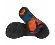 Mens Quicksilver Black/ Orange/ Blue Skyline Java Flip Flops Thongs