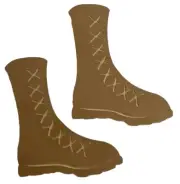 Soldiers Boots Paper Piecing For Scrapbook Pages Handmade Light Brown & Tan