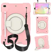 MCC Kids Shockproof Strap iPad 10.2 2020 8th Gen Apple Case Cover Ring [Pink]