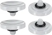uxcell Camera Shutter Button, 4 Pack Soft Shutter Release Button Pure Copper Camera Button Concave suitable for Nikon for Fujifilm for Leica DSLR/SLR Camera, Silver