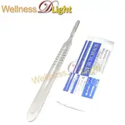 Scalpel Knife Handle #4 With 20 Sterile Scalpel Blades #20 & #24
