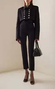 [Khaite] Leara Button-Detailed Wool-Blend Jacket