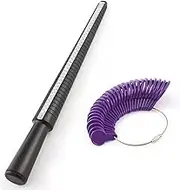 Jewelry Tool Set - Ring Mandrel Stick, Finger Size Measuring Kit with Sizer Belts, Plastic Gauge for Jewelry Making & Sizing