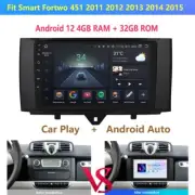 Android 12 4+32GB Car GPS Navi Radio Stereo DSP For Benz Smart Fortwo 2011-2015