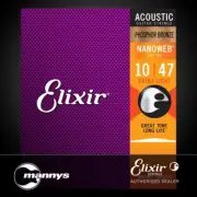 Elixir 16002 Acoustic Phosphor Bronze w/ Nanoweb Coating - Extra Light (10-47)