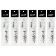 6x Jasart Aqua Brush Watercolour Painting 23cm Round Fine Tip Clear Barrel Pen