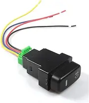 AMGHCGTEEW Fit for Mitsubishi Lancer Pajero ASX Outlander Triton Colt Fog Light Switch Button 5Pin ON-Off Controller Orange 12V
