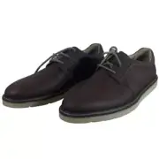 Clarks Grandin Oxford Shoes Men's 12 Plain Brown Leather 44870 Classic Lace Up