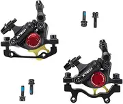 Zoom HB-100 MTB Line Pulling Hydraulic Disc Brake Calipers Front + Rear, Aluminum Alloy Mountain Bike Hydraulic Disc Brake with is/PM Universal Caliper Adapter for XC Trail, e-Bike, Fat Bike