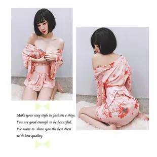 流行E線A7249 和服 粉色短版角色扮演cosplay櫻花日系性感和服 小女人cosplay服裝表演服