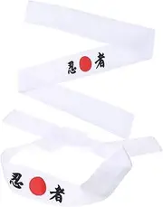 [COLLBATH] Japanese Style Print Hairband Decorative Headband for Women Breathable Karate Head Strap Reusable Chef Accessory