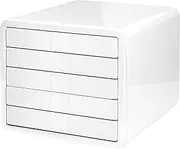 [HAN] 1551-12, i-Box Drawer Set. Innovative drawer set in premium quality honoured with Design Prizes. With 5 closed drawers, white