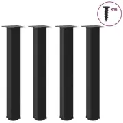 Coffee Table Legs 4 pcs Worktop Desk Leg Table Accessory Black Steel vidaXL