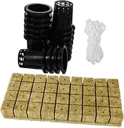 BCOATH Hydroponic Bloom Pots Set Plant Baskets Self-Watering Cotton Rope Kit for Garden Hydroponics