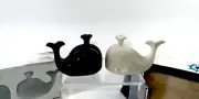 Jonathan Adler Whale Salt & Pepper Shakers Black & White