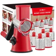 Rotary Cheese Grater, Upgraded 5-in-1 Cheese Grater Hand Crank, Multi-purpose...