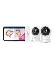 [VTech] 2 Camera HD Pan and Tilt Video Baby Monitor With Remote Access 720p 7 Inch in White