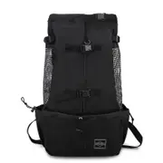 ANYWAGS Pet Carrier Small Black Travel Riding Driving Pet Backpack for Medium to Large Dogs with Pockets for Pet Supplies