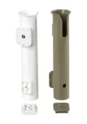 Engel Rod Holder with Mounting Base and Stainless Hardware Tan or White