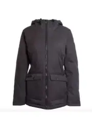 COLUMBIA WOMEN'S CRESCENT CLIFF DOWN INSULATED HOODED WINTER JACKET BLACK $180
