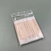 FOXBI Long Cotton Swabs Pointed Tattoo Cotton Swab Two Pointed Wooden Pole Cotton Swab Makeup Cosmetic Eyeshadow Brush Remover Tool,100pcs