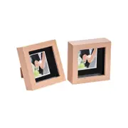 Nicola Spring Shadow Box Frames - 4 x 4" with 2 x 2" Mount - Light Wood - Pack of 2