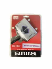 AIWA HS-TA60 Silver Super Base Portable AM/FM Stereo Radio Cassette Player