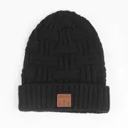 Catzon Knitted Bluetooth Beanie Winter Music Hat with Built-In Stereo Speakers-Black2