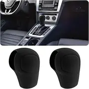 IHOTDER 2PCS Car Gear Shift Cover - Silicone Auto Gear Shift Knob Cover - Preventing Automatic Shifter Knobs Aging - Universal Car Interior Decor Accessories for Women or Man (Black)