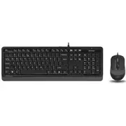 A4Tech Fstyler F1010 Multimedia Keyboard & Mouse Combo USB Wired - Laser Inscribed Keys - 1600 DPI 3-Level Adjustable Mouse [F1010]