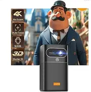 4K 3D Mini Projector Smart Cinema Android WiFi Portable 1080P Full HD Home Theater Video LED DLP Projector with Battery