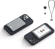 SleekStrip DuoFlip Flippable Magnetic ID Card Holder Leather Phone Wallet for MagSafe with Lanyard for MagSafe Phone Case for MagSafe Wallet for iPhone 16 Pro Max Plus 15 14 13 12 Series For Men Women