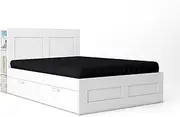 Queen Waterproof Mattress Protector, 11.8 Inch Deep Pocket, Hypoallergenic, Breathable and Noiseless Mattress Topper, Machine Washable Bedding Mattress Pad, Smooth Soft Mattress Cover (Black, Queen)