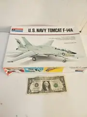 Vintage Monogram Model Kit - U.S. Navy Tomcat F-14A - 1/72 , Complete, No Decals