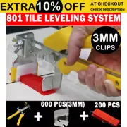 801 Kit Tile Leveling System 600 3mm Clips + 200 Wedges +1 Plier Floor Spacer