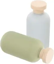 ERINGOGO 2pcs Reusable Travel Bottles Empty Plastic Containers for Toiletries Squeezable Design Leakproof