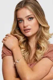 Gold Charm Bracelet - Size ONE, Women's Bangle/bracelet
