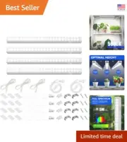Versatile 4-Pack 5000K Full Spectrum T5 Grow Light Strips for Indoor Planters