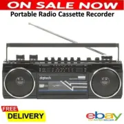 Retro Portable Boombox Radio Cassette Tape Player Recorder Bluetooth MP3 SD USB
