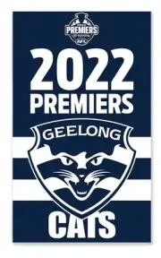 Geelong Cats 2022 AFL Premiers Supporter Flag 900mm x 1500mm