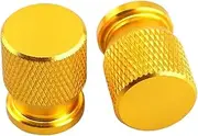 jiningxinxin 2PCS Motorcycle Tire Valve Air Port Stem Cover Cap Plug CNC Accessories Compatible with Himalayan 450 452 Scram411(Yellow)