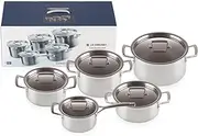 [Le Creuset] 3 Ply Stainless Steel Cookware Set (5 Pieces)