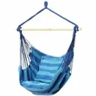 Deluxe Cotton Rope Hammock Chair Outdoor Swing Seat Hanging Patio Garden Camping