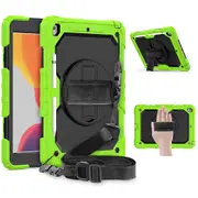 MCC Shockproof iPad 10.2" 2021 9th Gen Strap Rugged Case Cover Apple iPad9 [Yellow Green]